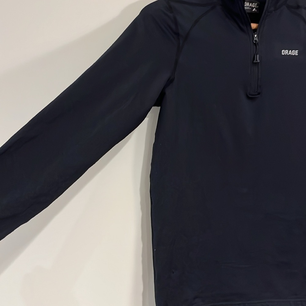 ORAGE Youth 14 Quarter Zip Pullover Black Lightweight Base Layer Unisex Athletic - Picture 3 of 7